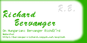 richard bervanger business card